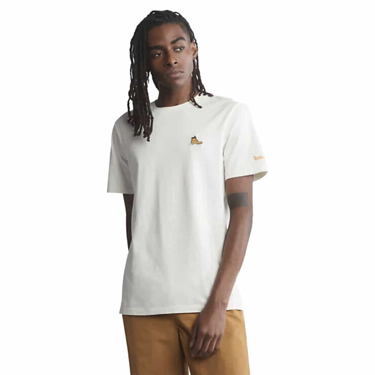 TIMBERLAND boot logo tee White