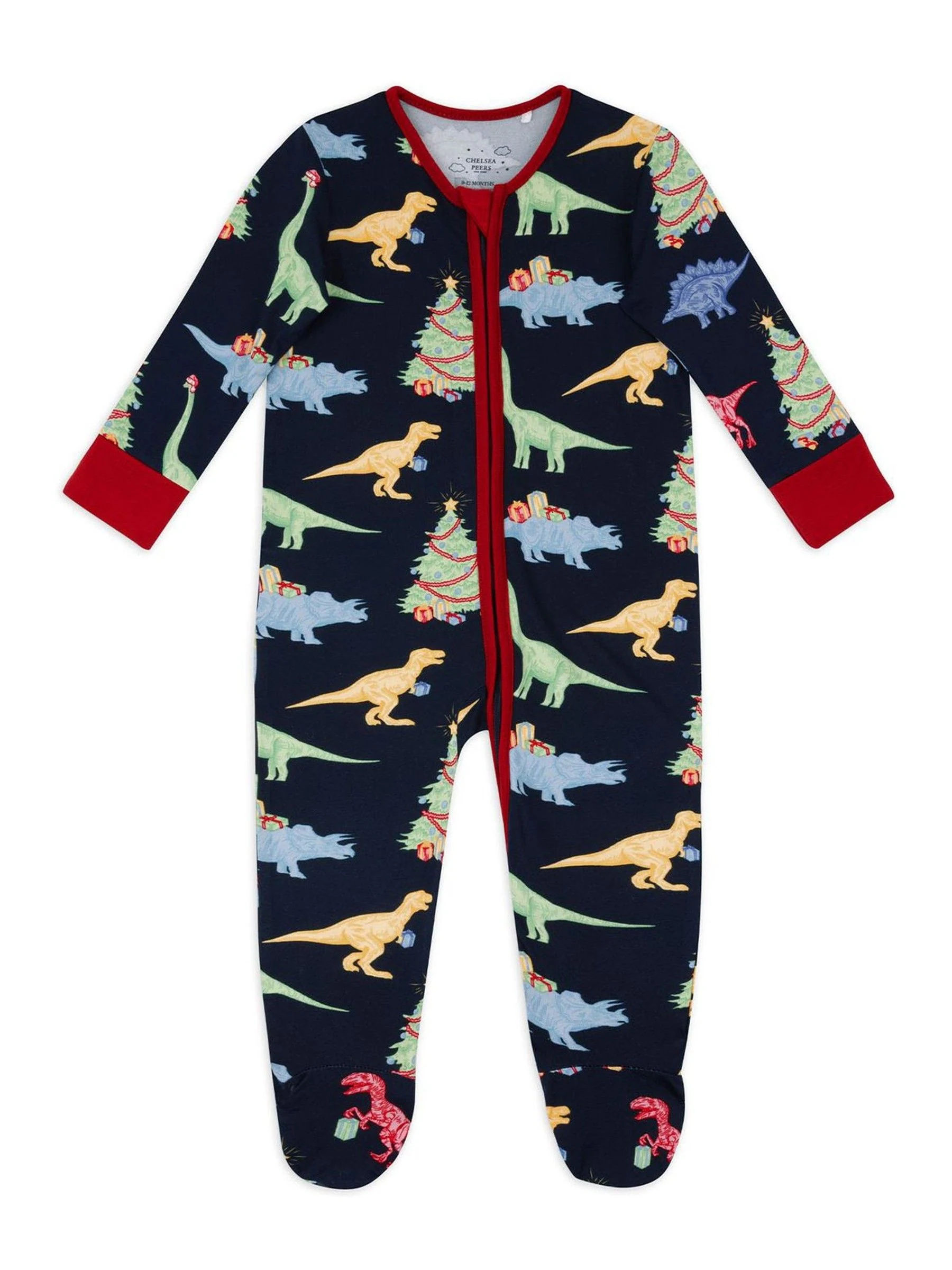 Chelsea Peers Kerstmis Pyjama's met dinosaurus Print