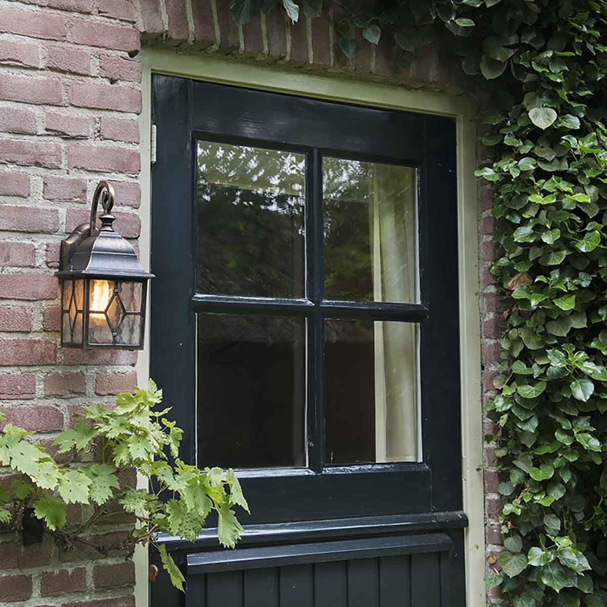 Set van 2 romantische buiten wandlantaarns brons - London