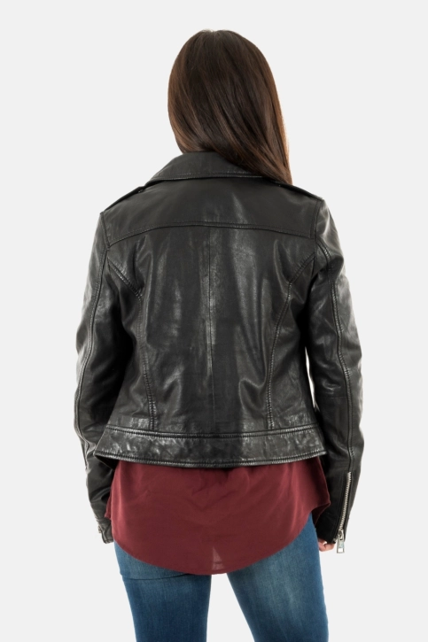 Blousons cuir oakwood jade noir