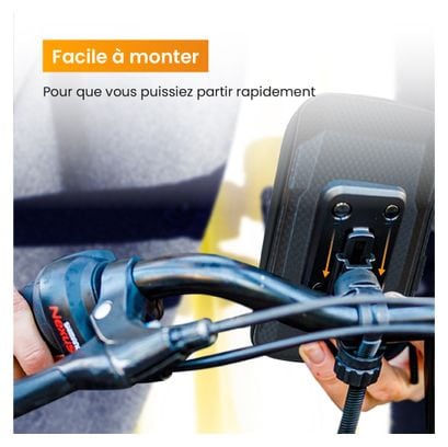 Support et Protection Smartphone Robuste et étanche Pour vélo R2B Rotation à 360 Degrés   Banque d'énergie 10 000 mAh
