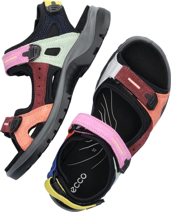 ECCO Offroad Sandalen zwart Textiel