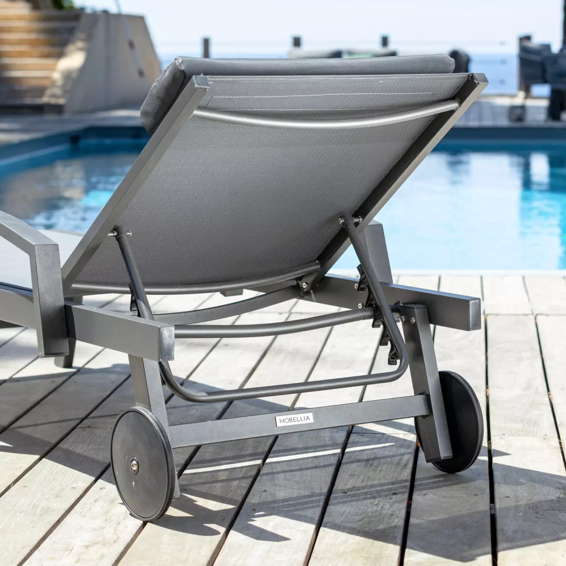 Transat en aluminium Pirae Gris anthracite