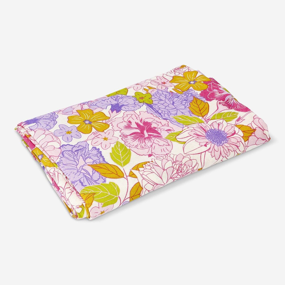 Dug med stort blomsterprint - 140 x 220 cm