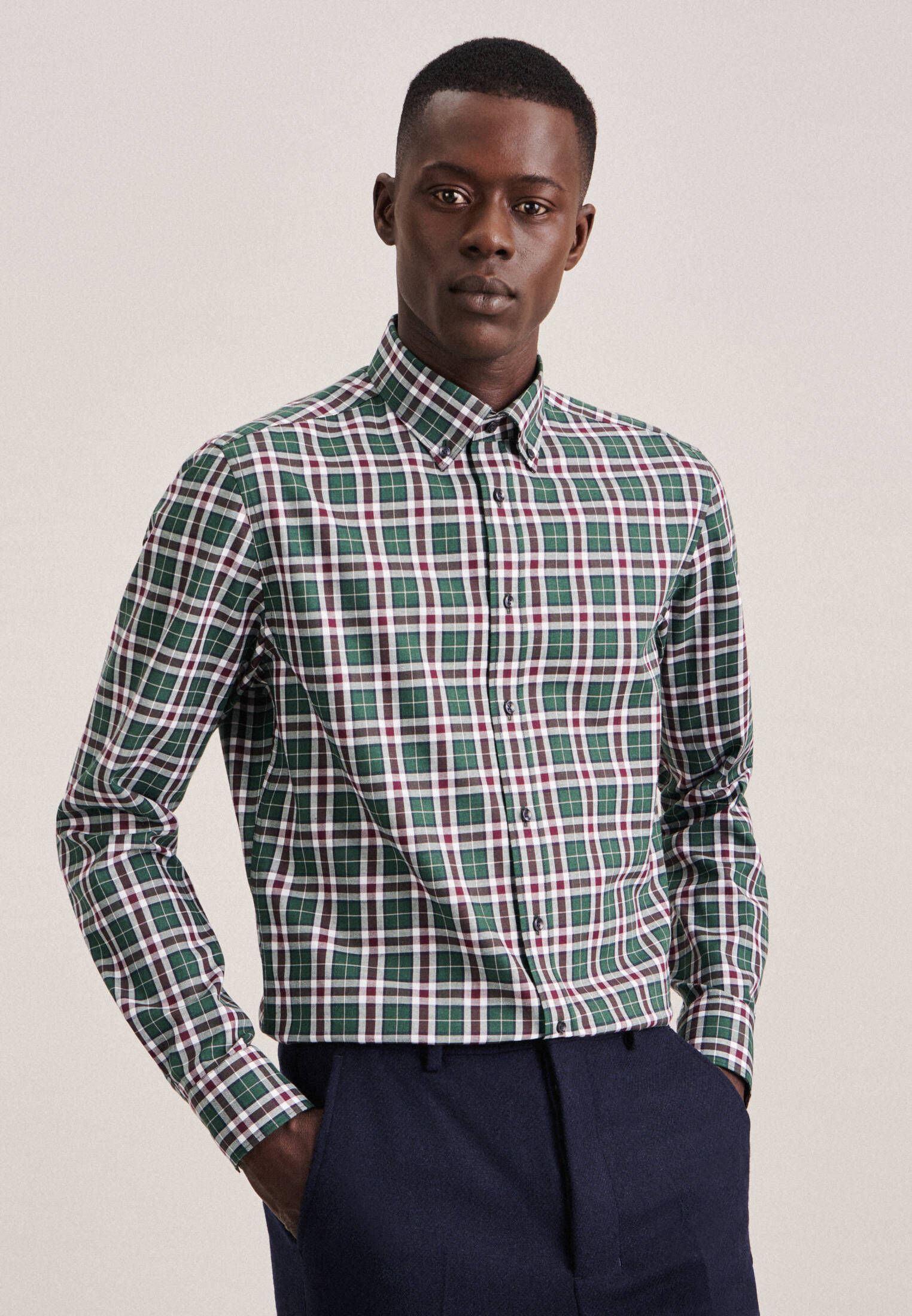 Seidensticker| Herren Flanellhemd Slim