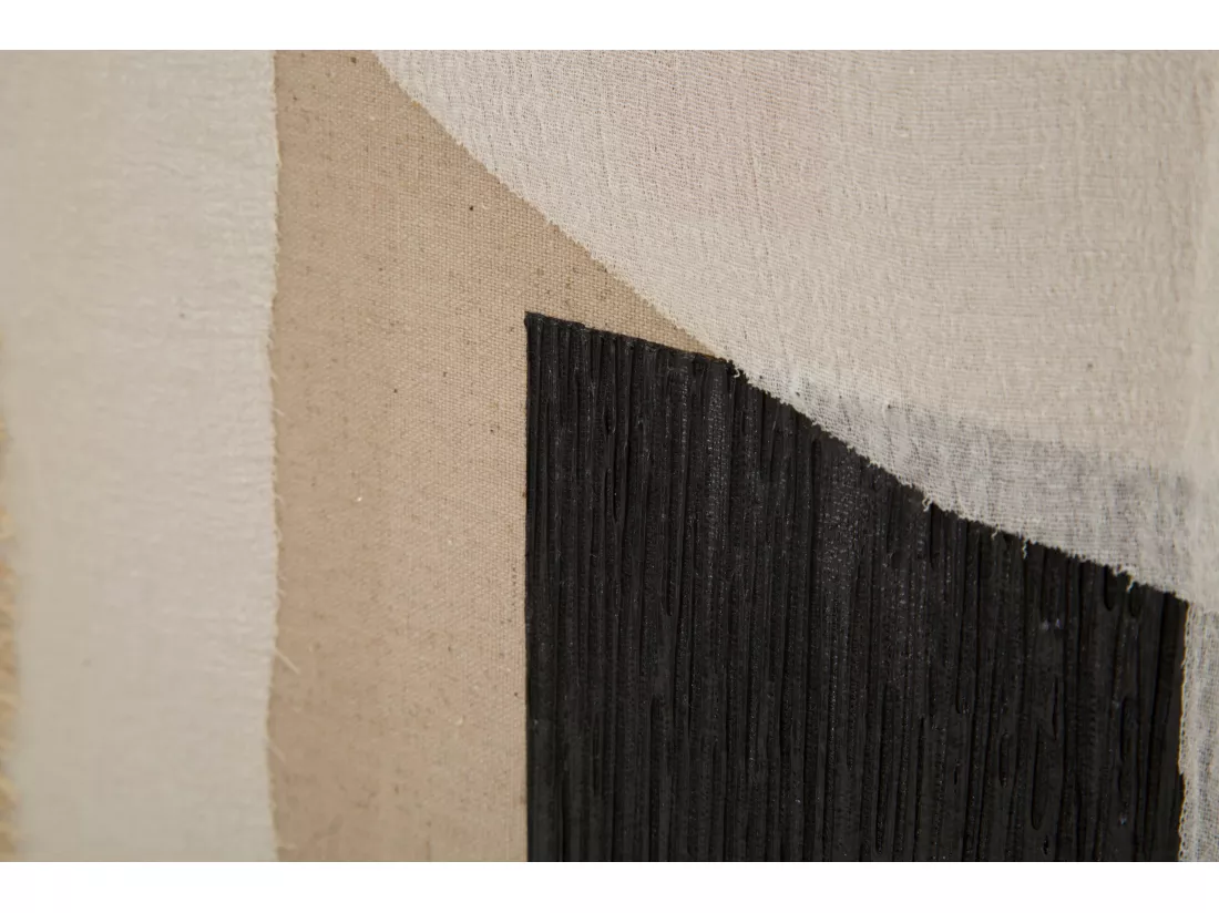 Tableau Toile sur Bois - Design Abstrait avec Applications - Modèle Redy -A- 80x2,8x100 cm - Décoration Murale Moderne