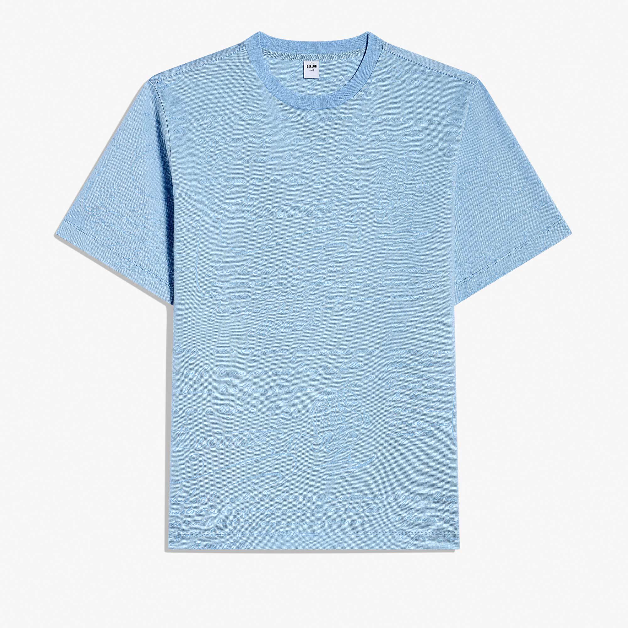 T-Shirt En Jacquard Scritto