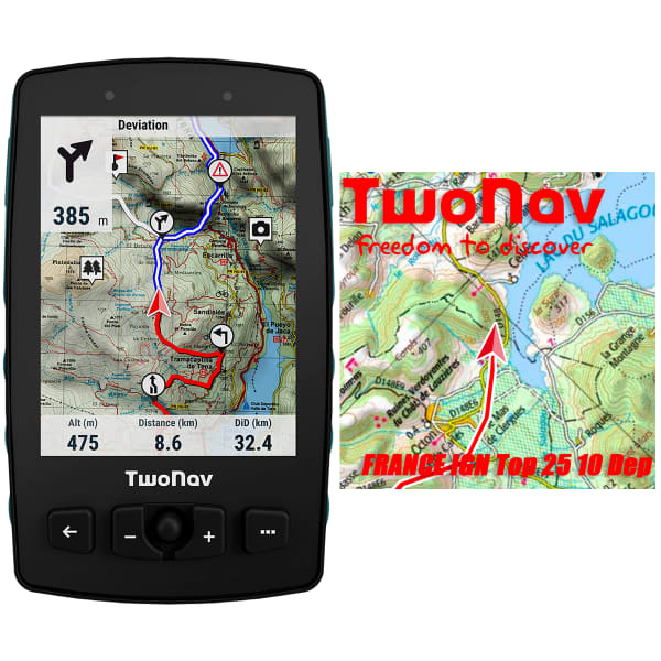 TWONAV TWONAV AVENTURA 2 PLUS BLUE + FRANCE IGN TOP25 10 DÉPARTEMENTS