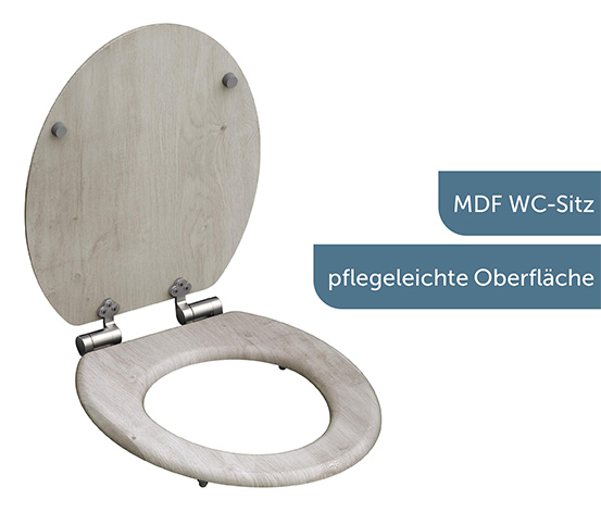 MDF-WC-Sitz »LIGHT WOOD«