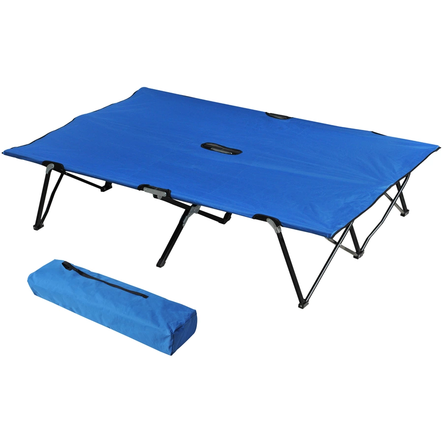 Outsunny Feldbett mit Tragetasche blau