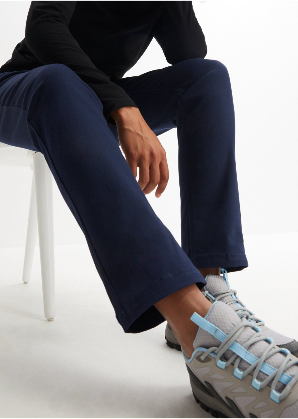 Pantalon fonctionnel étanche en twill extensible avec ceinture, Straight