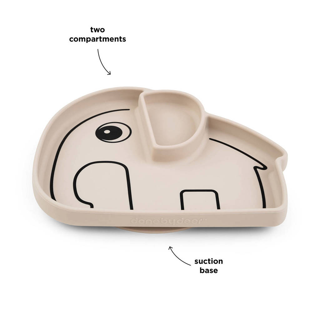 Silicone Stick&Stay plate Elphee Sand