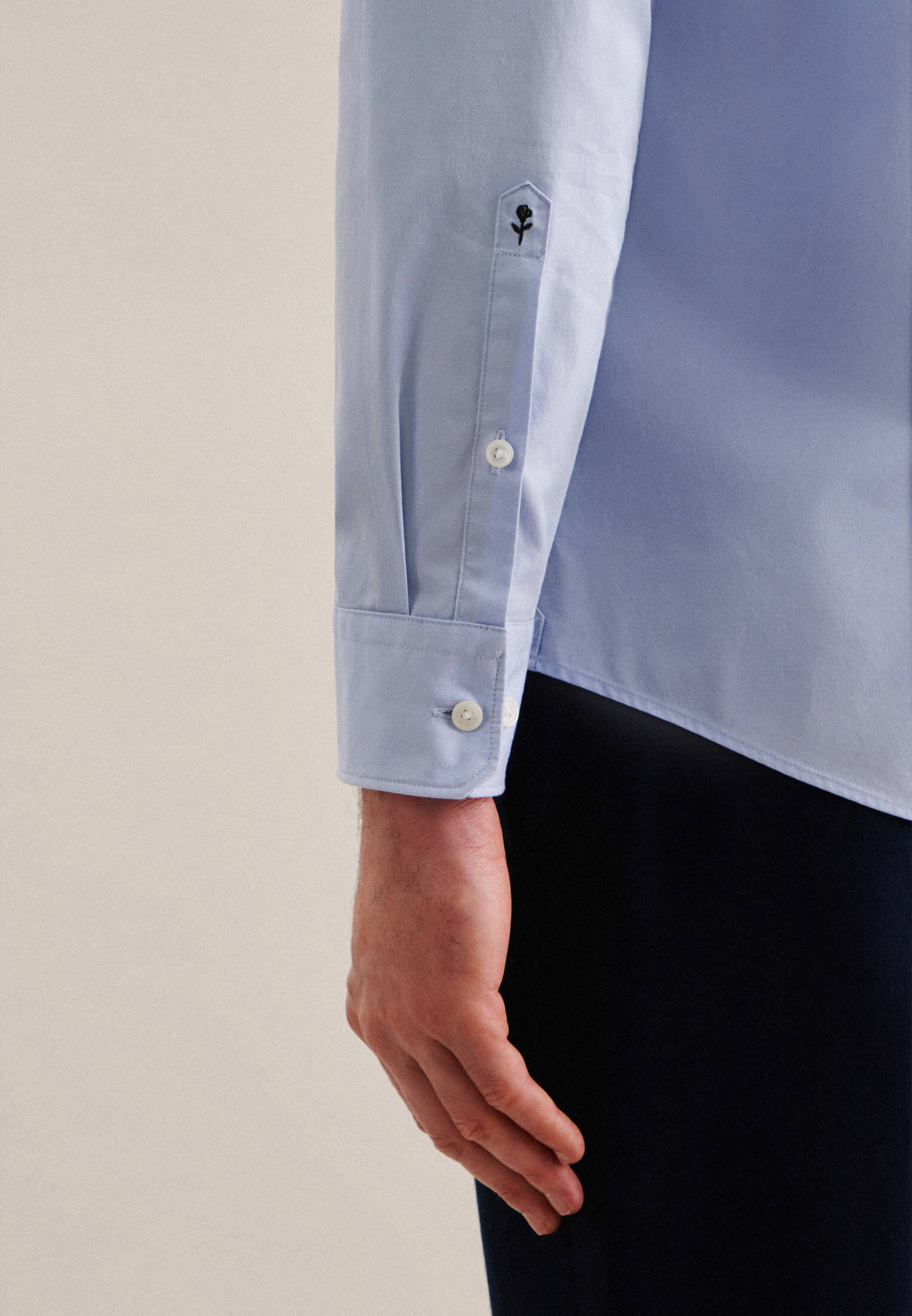 Seidensticker| Herren Casual Hemd Schwarze Rose