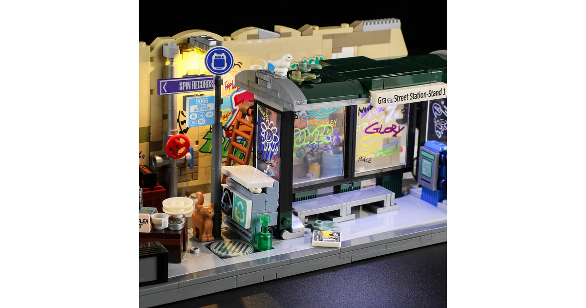LumibricksStreet Fusion - Graffiti Bus Stop Constructiespeelgoed  (F9066)