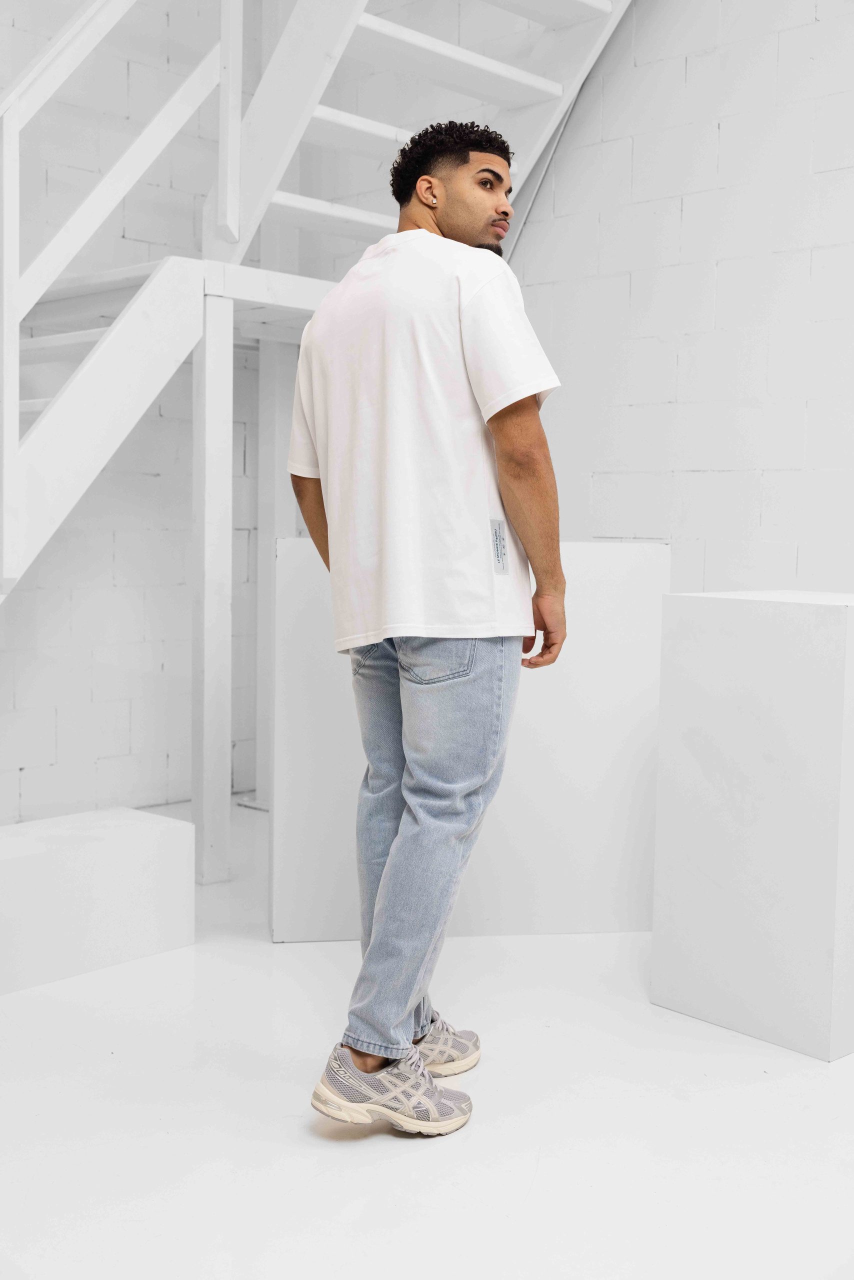 Le Monde Perdu Jacquart T-Shirt Heren Wit