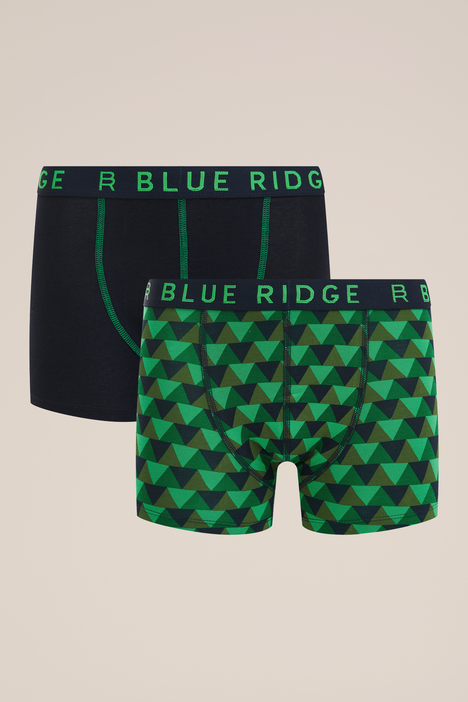 Jongens boxershorts, 2-pack Blue Ridge Donkerblauw