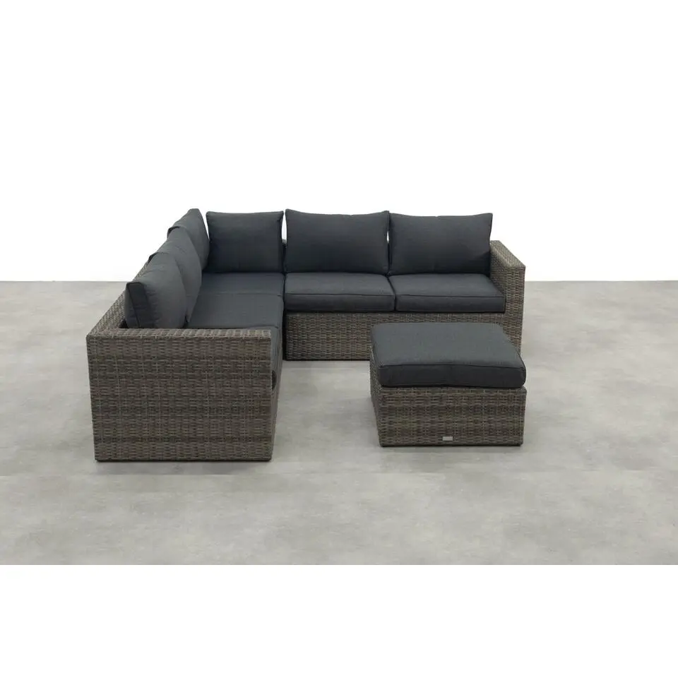 Orangebird loungeset - 4-delig - organic grey - reflex black