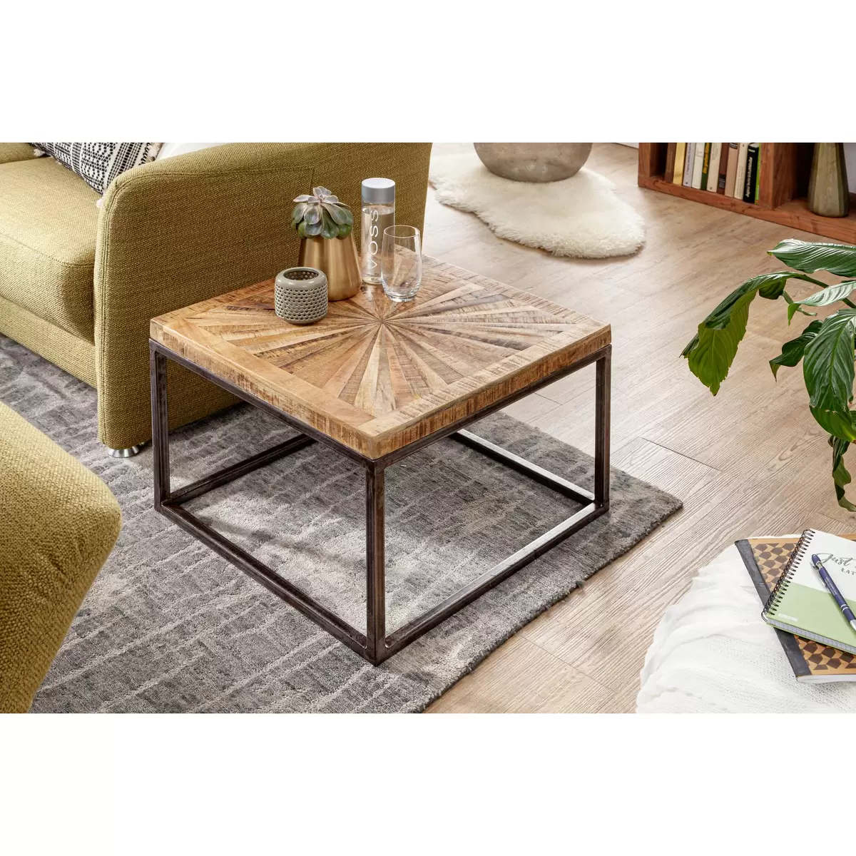 Couchtisch Setefilla braun,schwarz