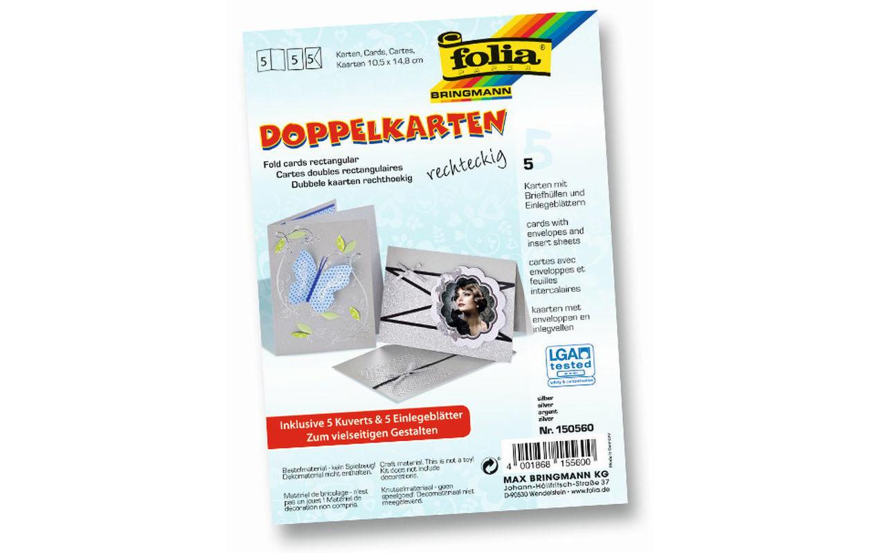 Blankokarte 220 g/m² rechteckig SilberBlankokarte