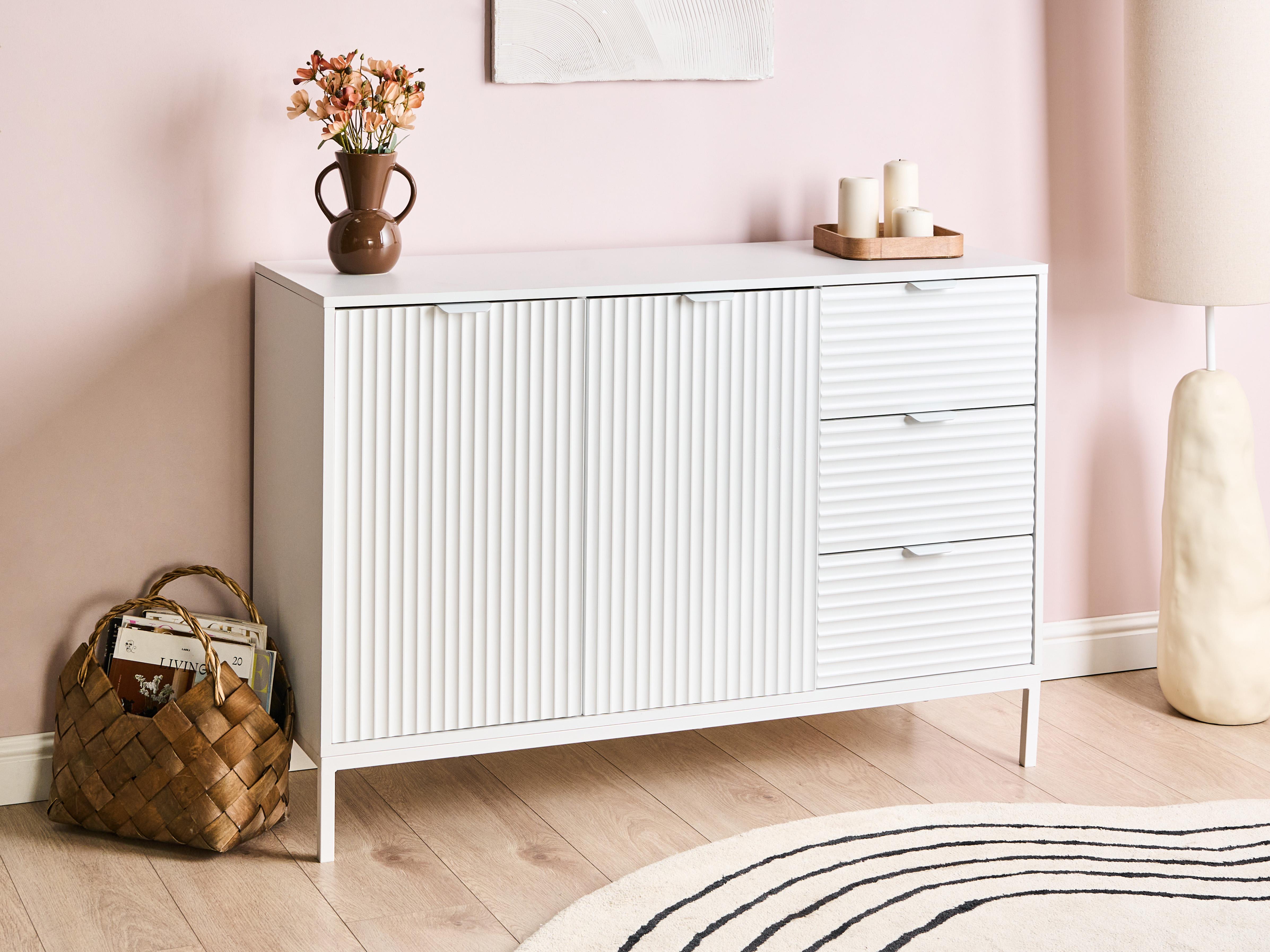 Dressoir met 2 deuren ADELAIDE Wit
