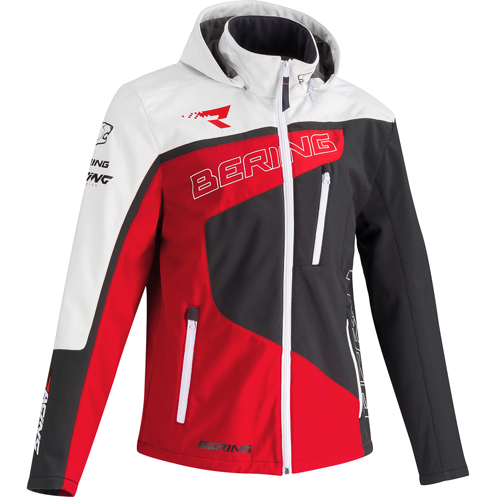 Bering - Veste Softshell Racing Gris / Rouge / Blanc
