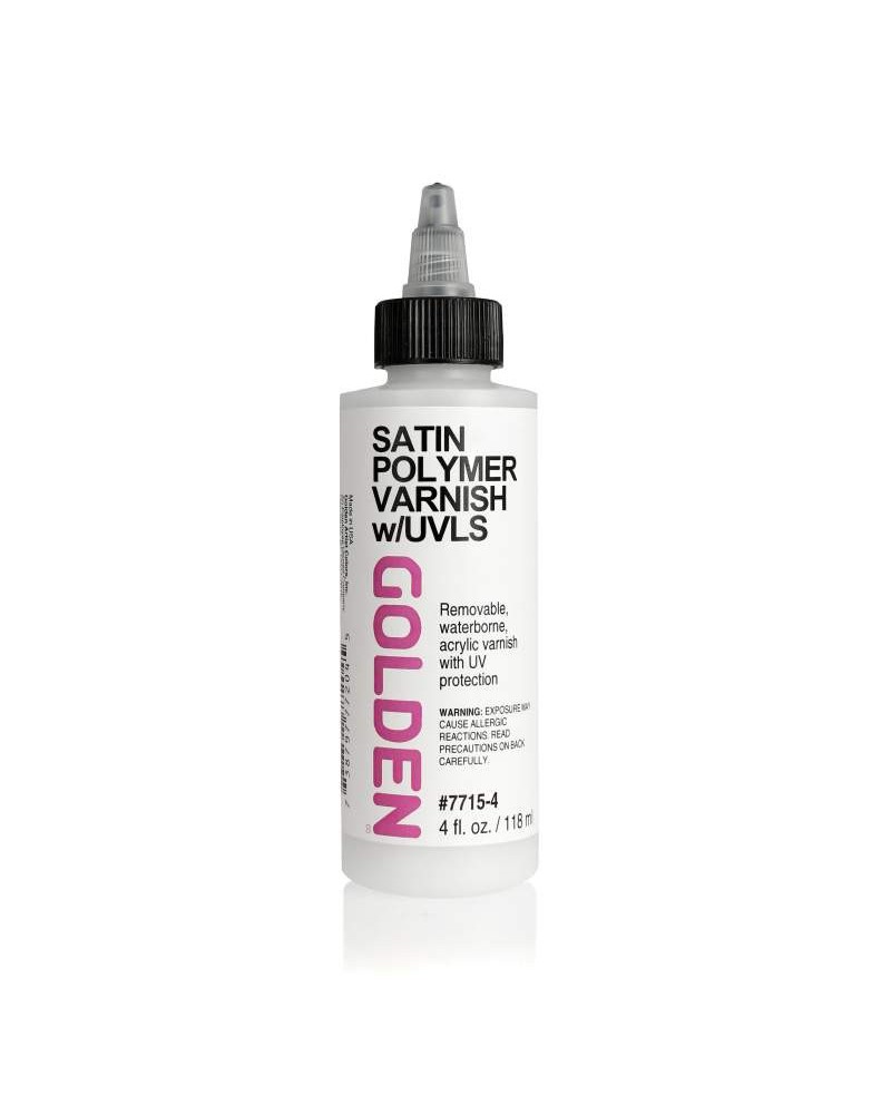 (satine) Vernis polymere avec UVLS Golden - 119ml