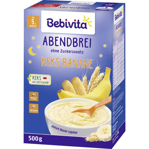 Abendbrei Keks Banane ab 5. Monat