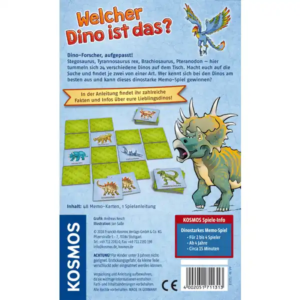 Welcher Dino ist das? Dinostarkes Memo-Spiel
