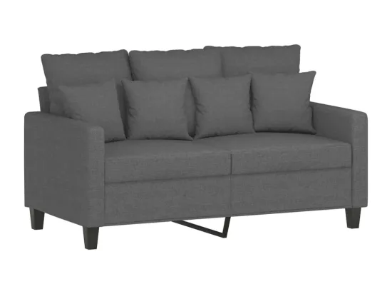Ensemble de canapés 3 pièces coussins gris foncé tissu