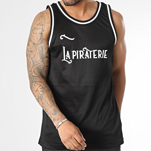 Débardeur Pirate 10 Noir Blanc