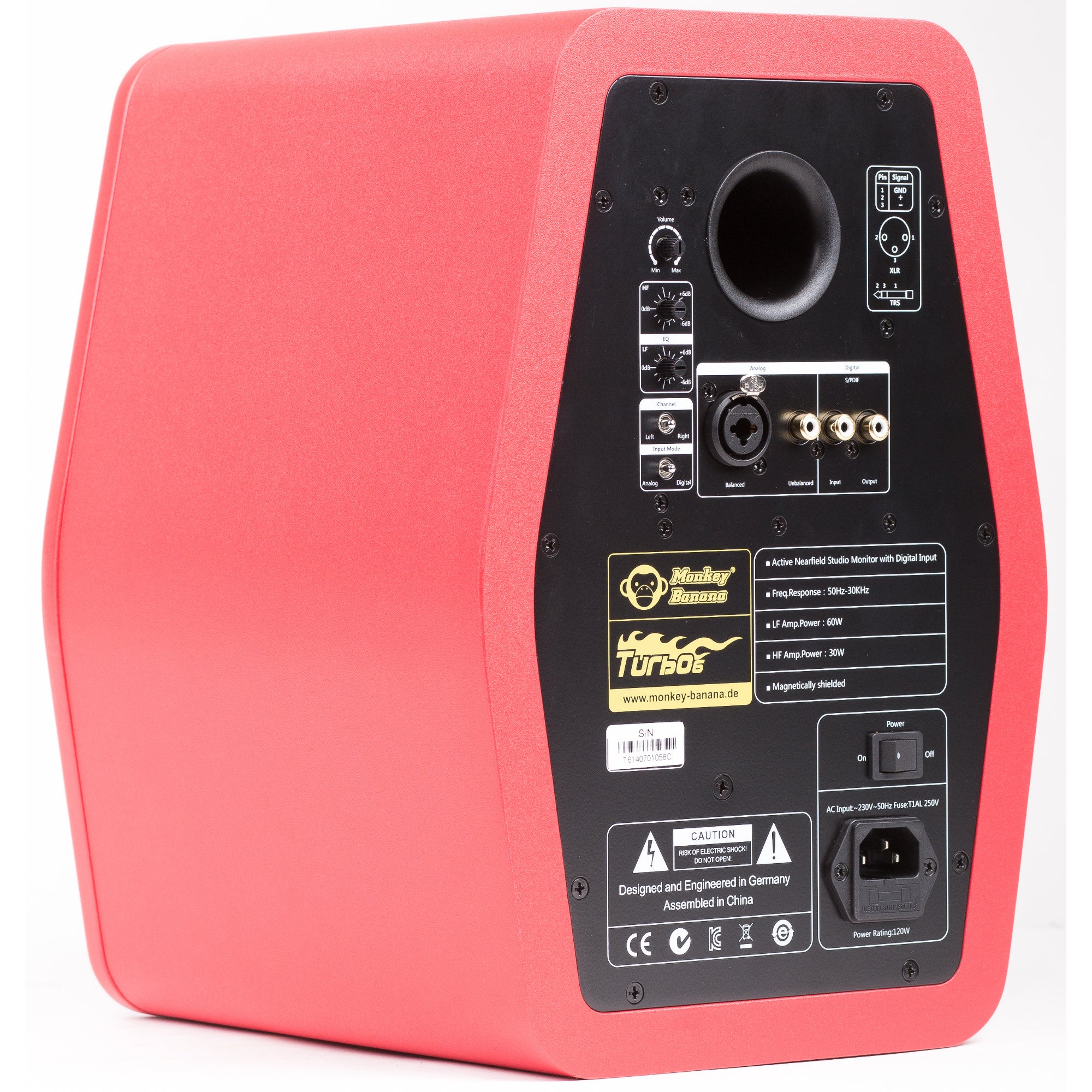 Monkey Banana Turbo 6 actieve studiomonitor rood (per stuk)