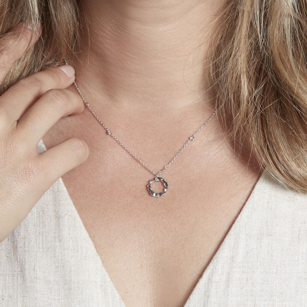 Collier Prot Argent Oxyde De Zirconium