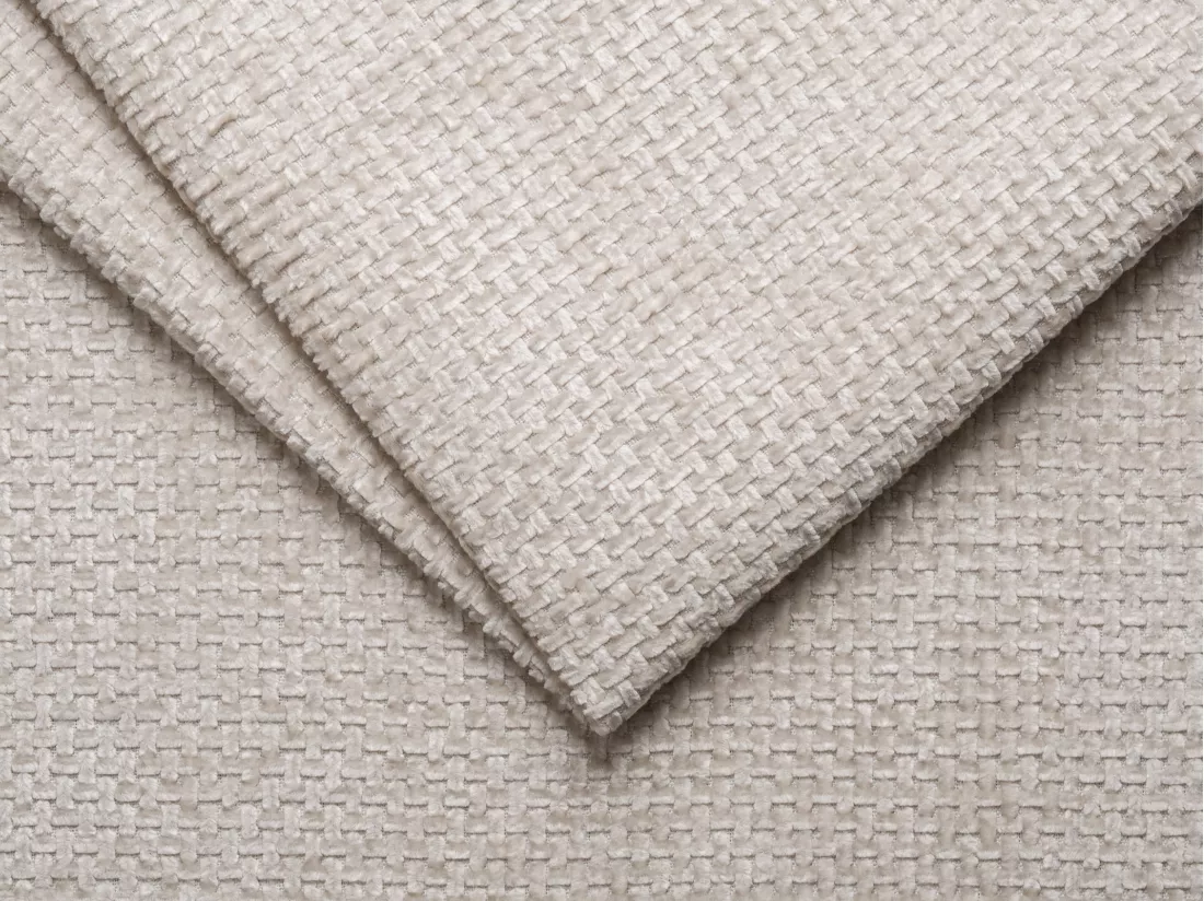 Canapé 4 places confort assise profonde en tissu texturé beige MOTINO