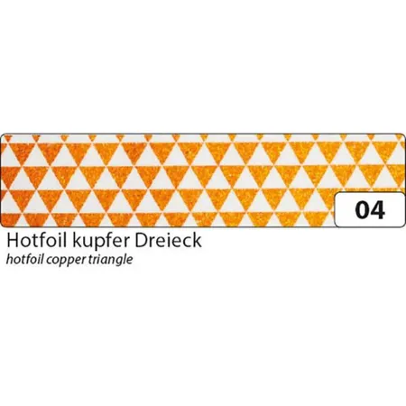 Folia Washi Tape, Hotfoil kupfer Dreieck, ca. 5 m x 15 mm