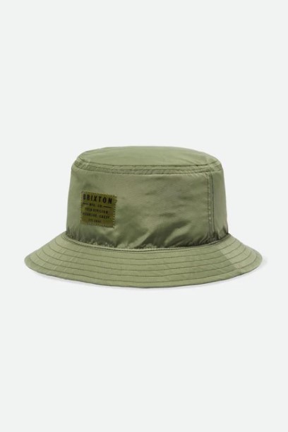 Brixton Vintage Nylon Packable Bucket Hat Black