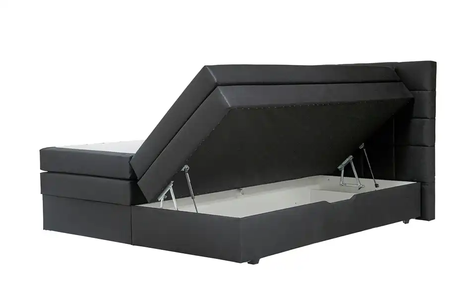 Boxspringbett Vito Dunkelgrau ohne Fußteil