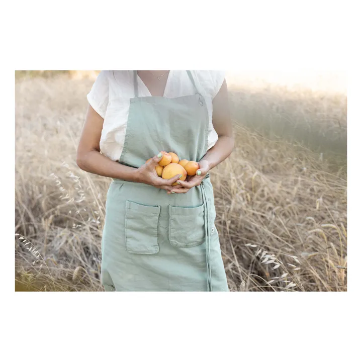 Numero 74 Tablier adulte en coton bio | Sage Green S049