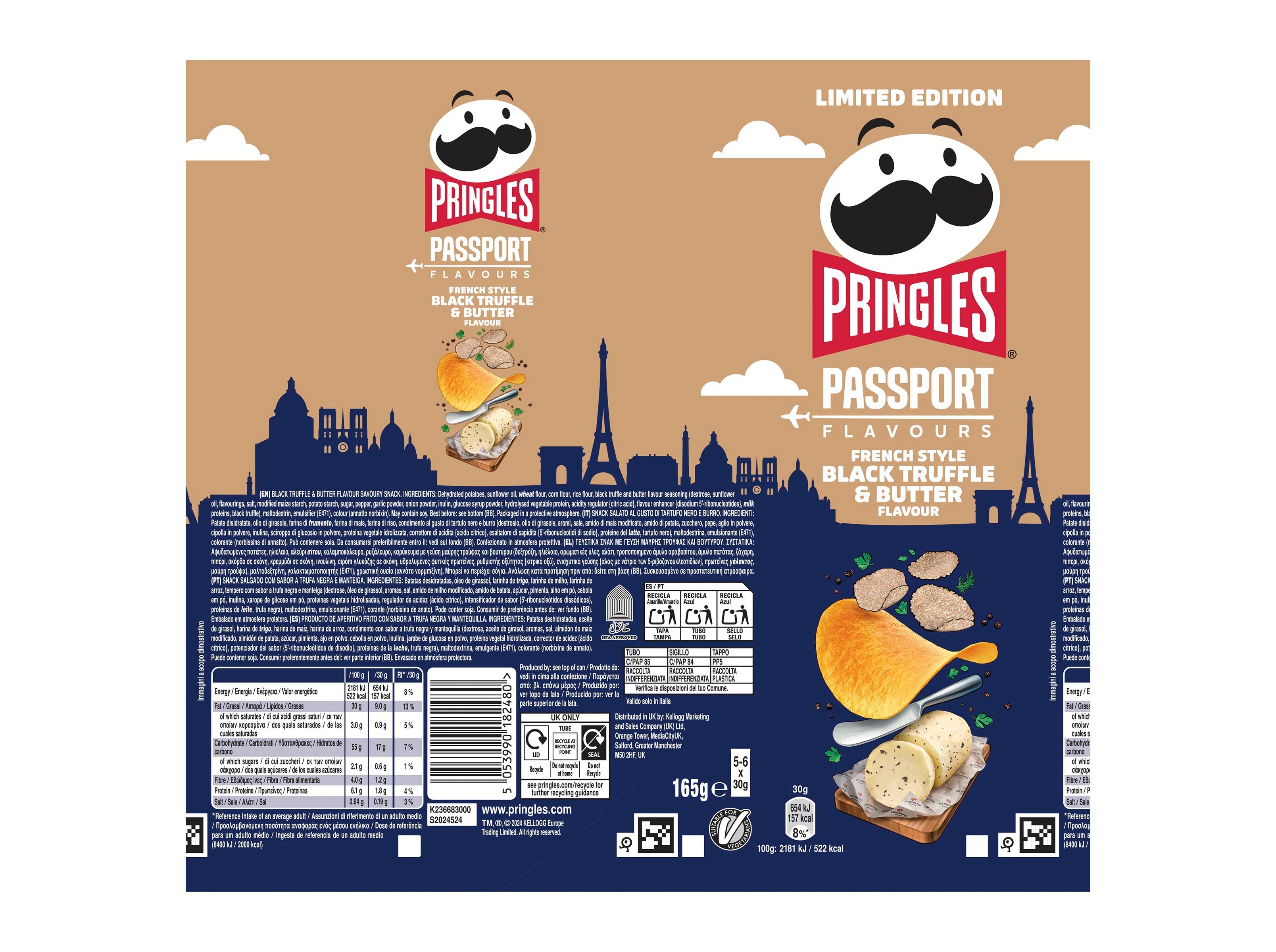 APERITIVO PRINGLES TRUFA E MANTEIGA 165G