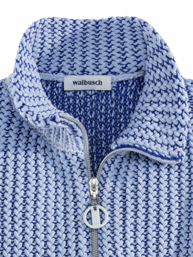 Reliefstruktur-Strickjacke