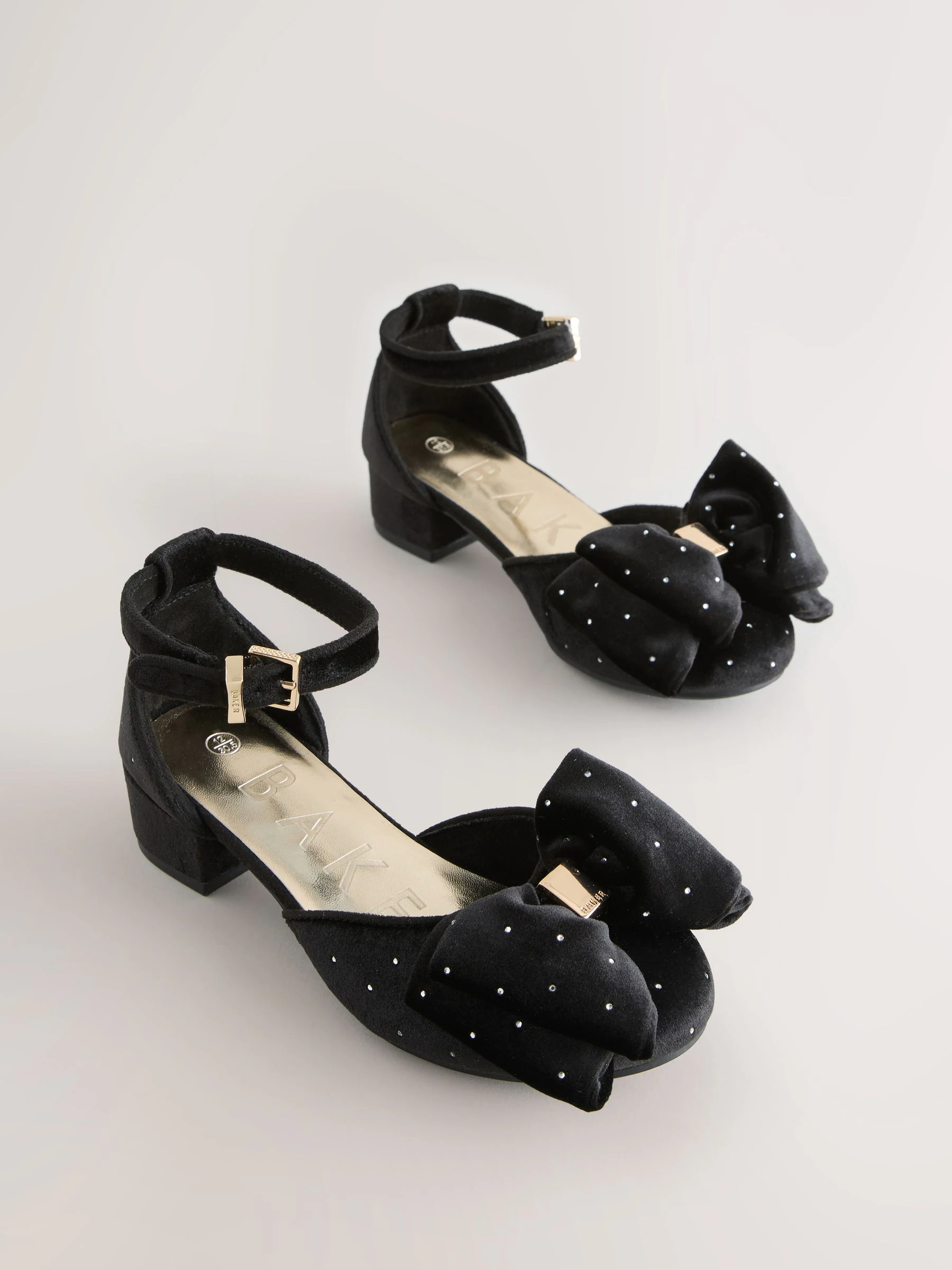 Baker by Ted Baker Girls Ocassion Bow Heel Black Shoes