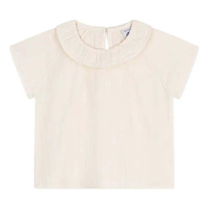 Petit Bateau Blouse Manny Gaze de Coton | Ecru