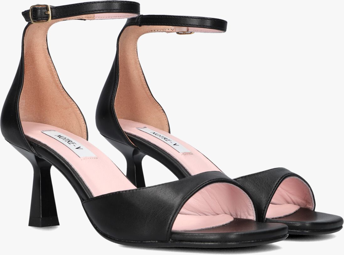 zwarte notre-v sandalen met hak 2655s