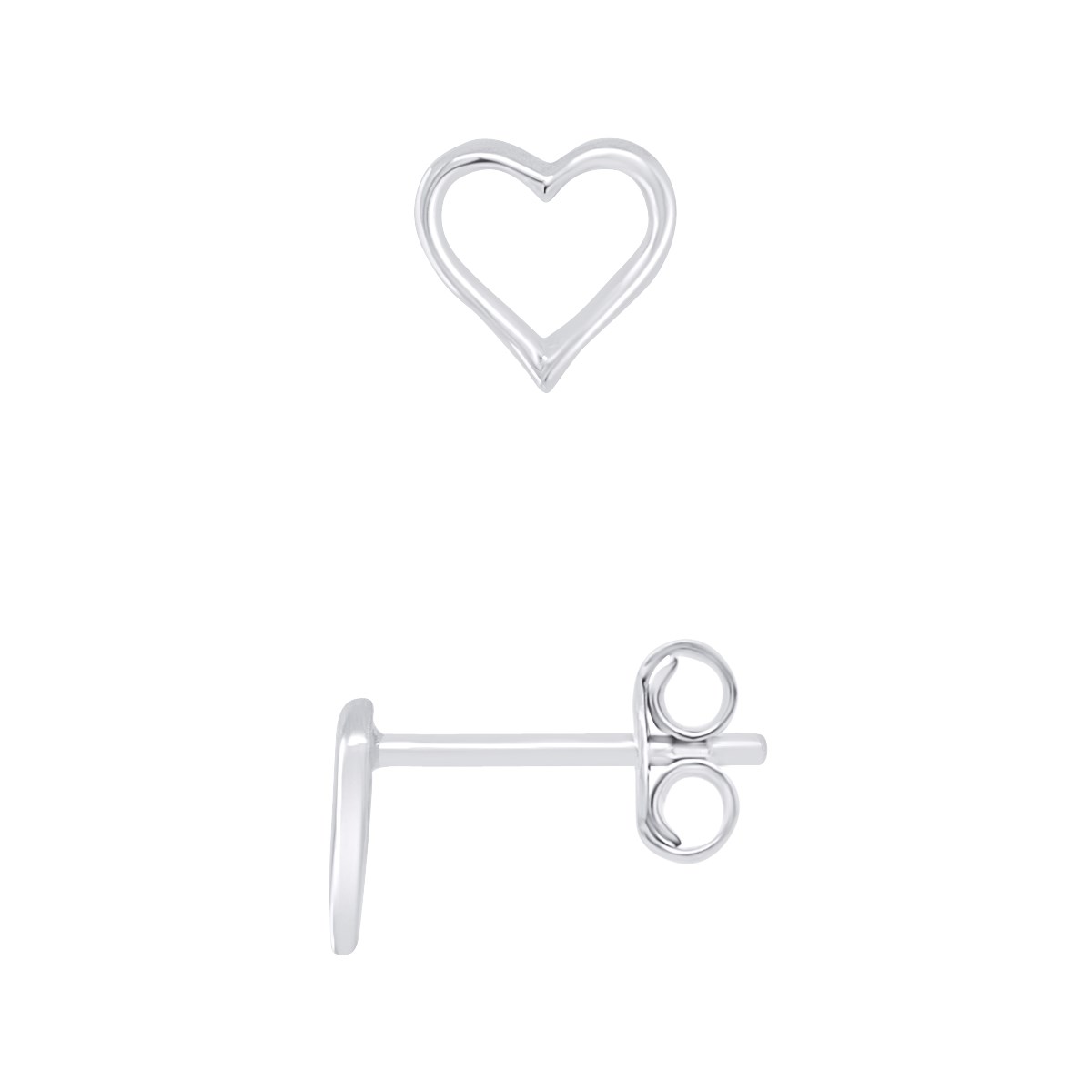 Boucles d'Oreilles COEUR AJOURÉ - Argent 925