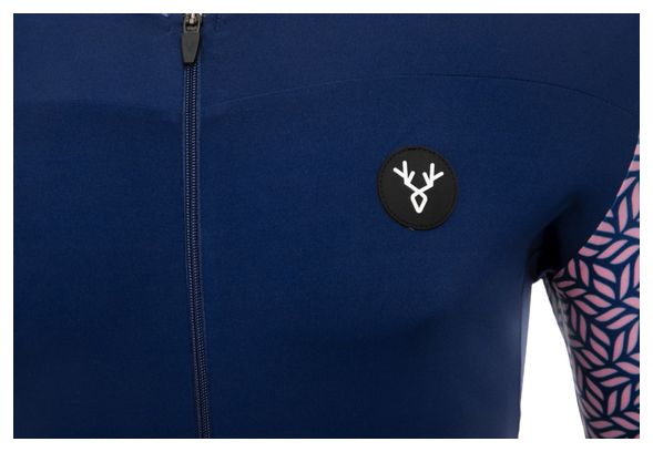 Maillot Manches Courtes LeBram Aspin Bleu Marine Coupe Ajustée
