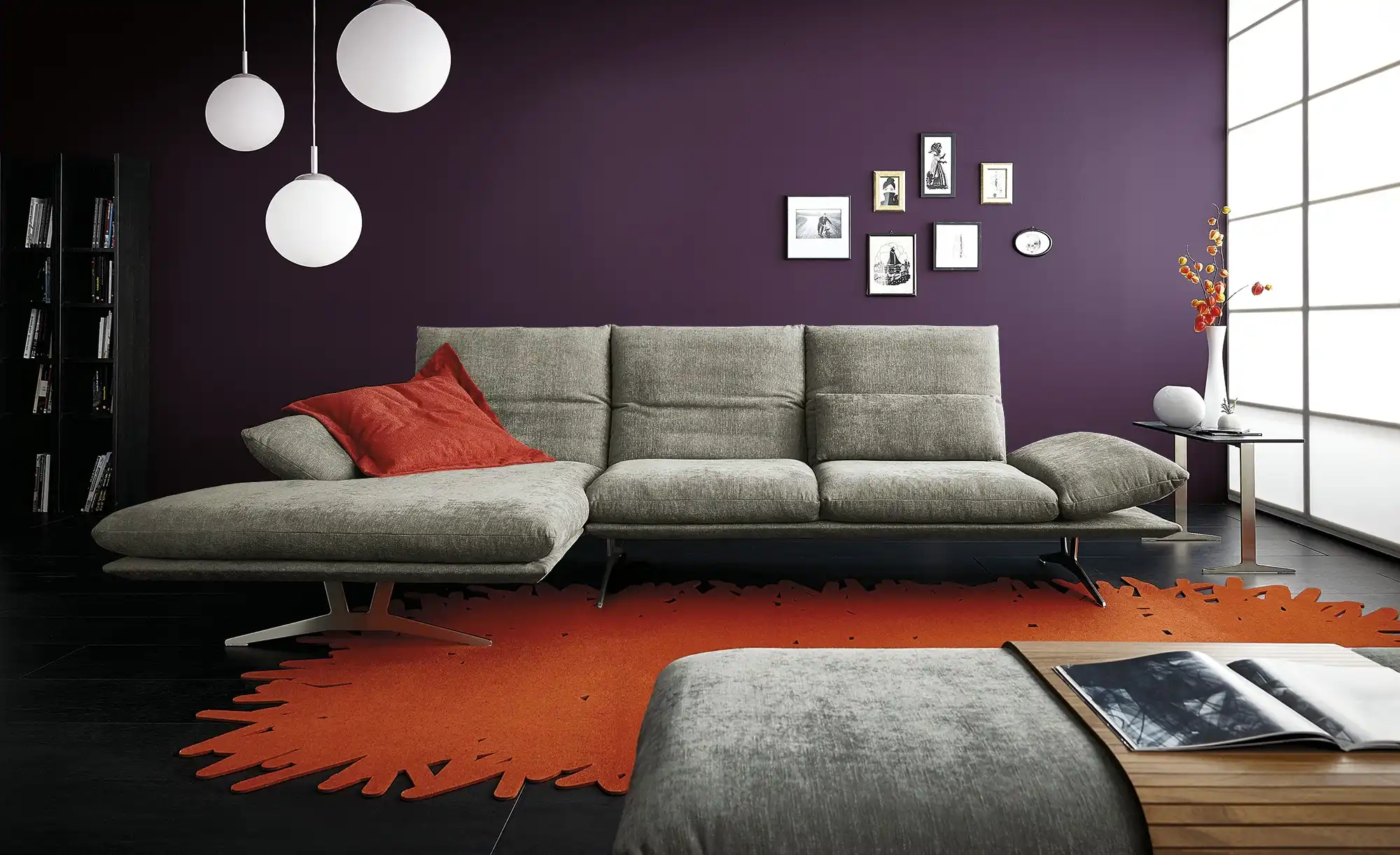 KOINOR Ecksofa aus Flachgewebe Francis