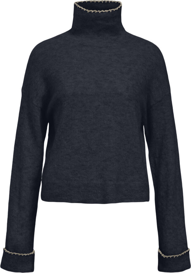 Object OBJNETE L/S RE KNIT PULLOVER 135 Sky captain/sandshell