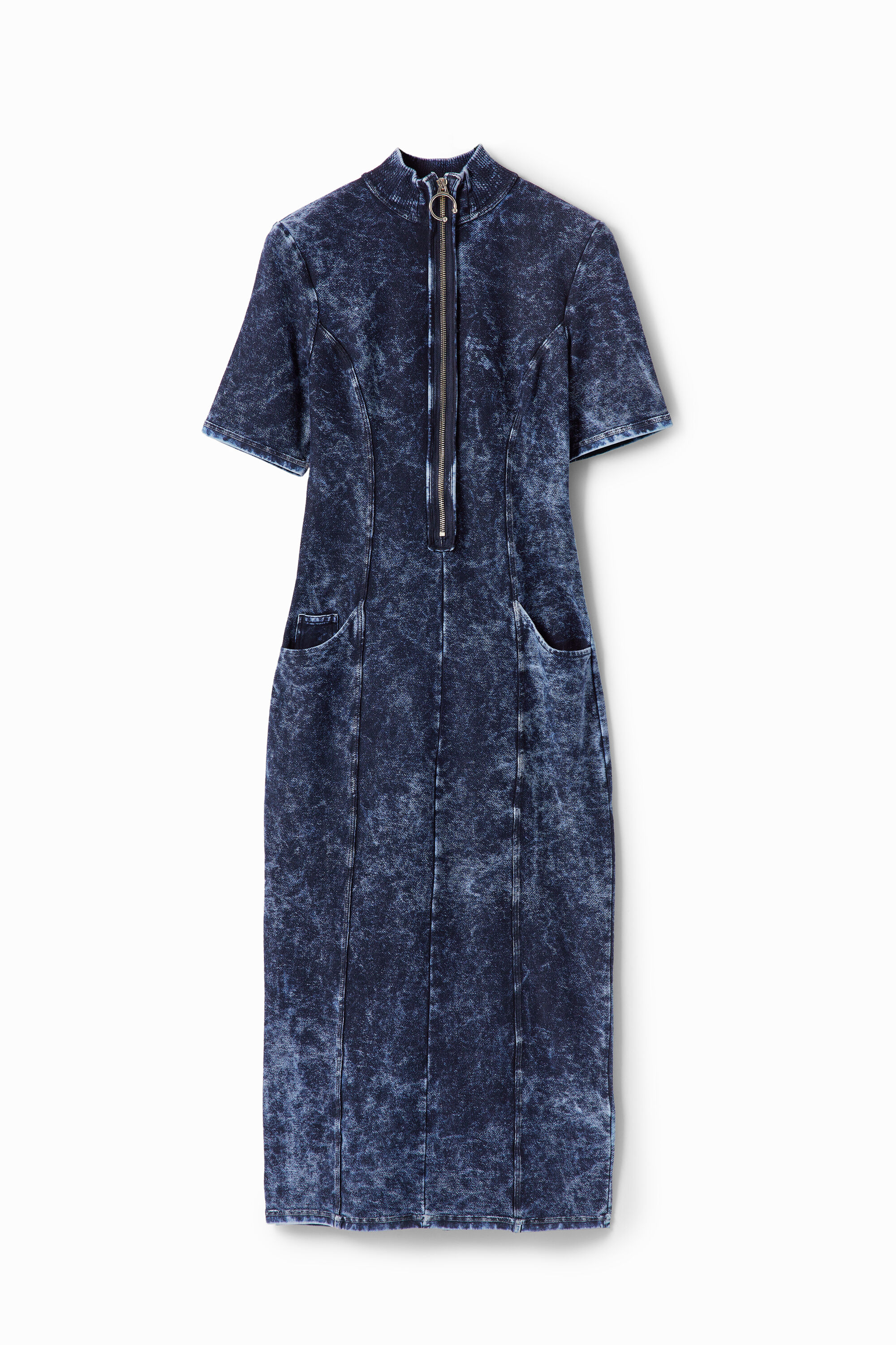 Robe midi zippée