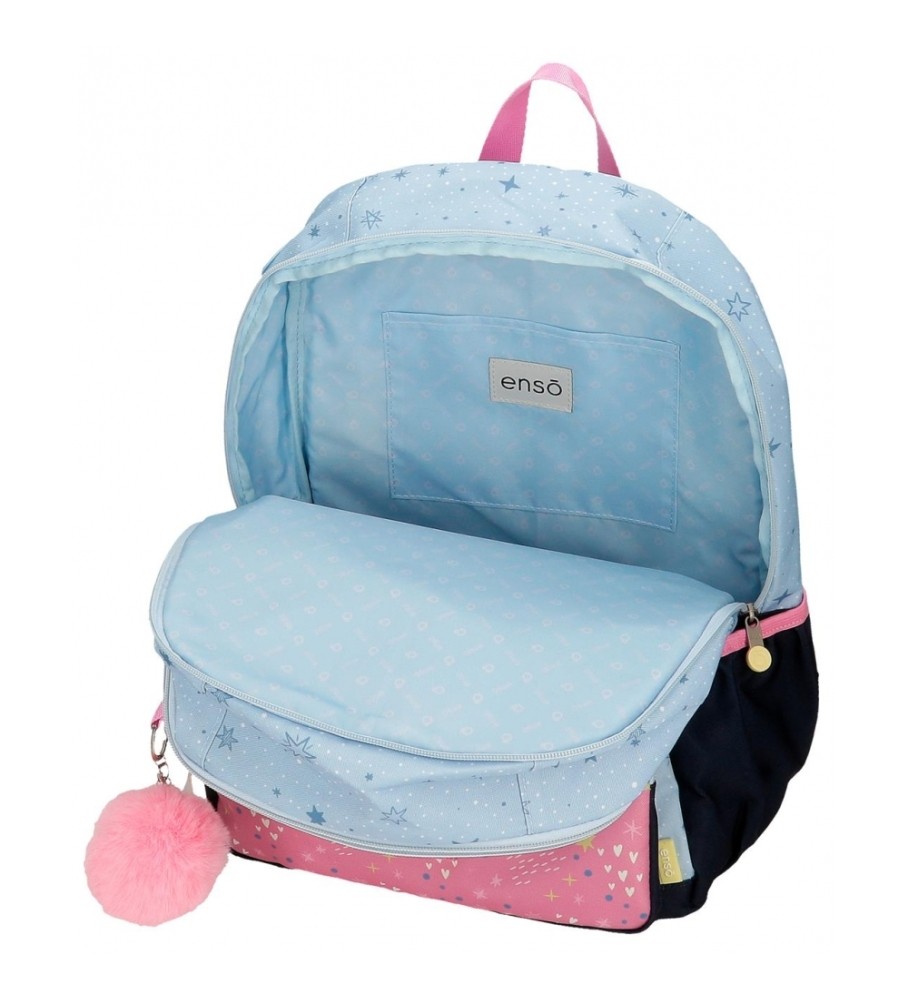 Enso Mochila EnsoDreams come true doble compartimento azul, rosa
