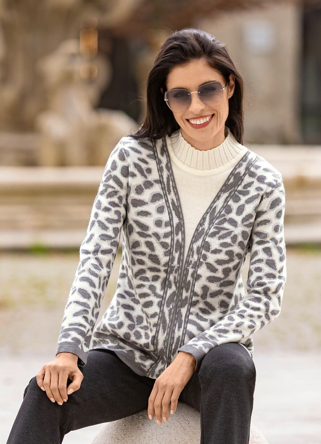 Pullover in Doppel-Optik