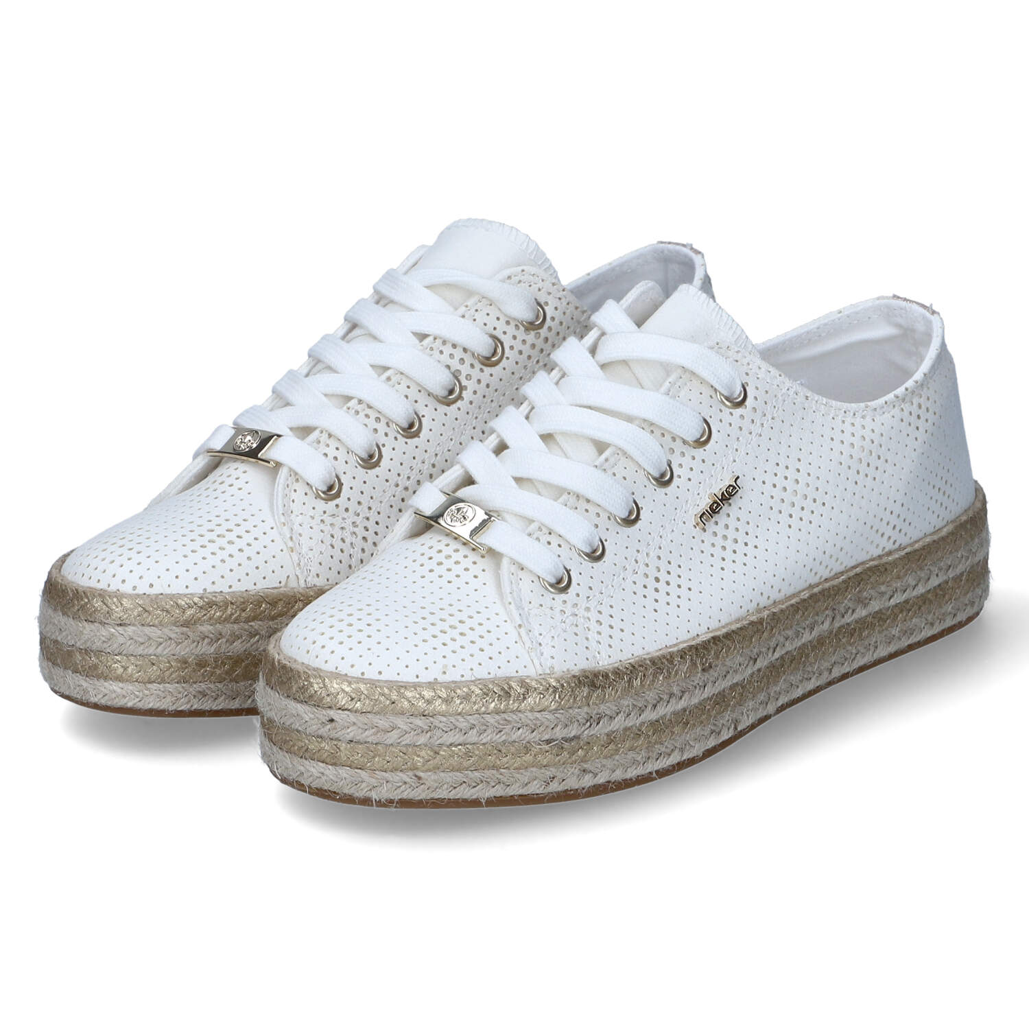 Rieker Schnürschuhe - perlweiss